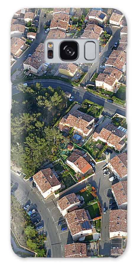 Tranquility Galaxy Case featuring the photograph Housing Development, Peypin, Aerial View by Sami Sarkis