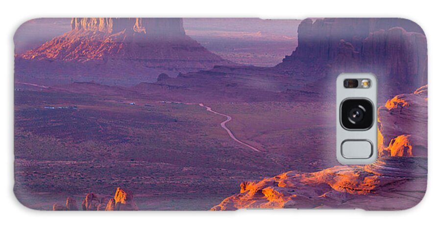 Southwest Galaxy Case featuring the photograph Hunts Mesa Monument Valley - American by Ronnybas Frimages
