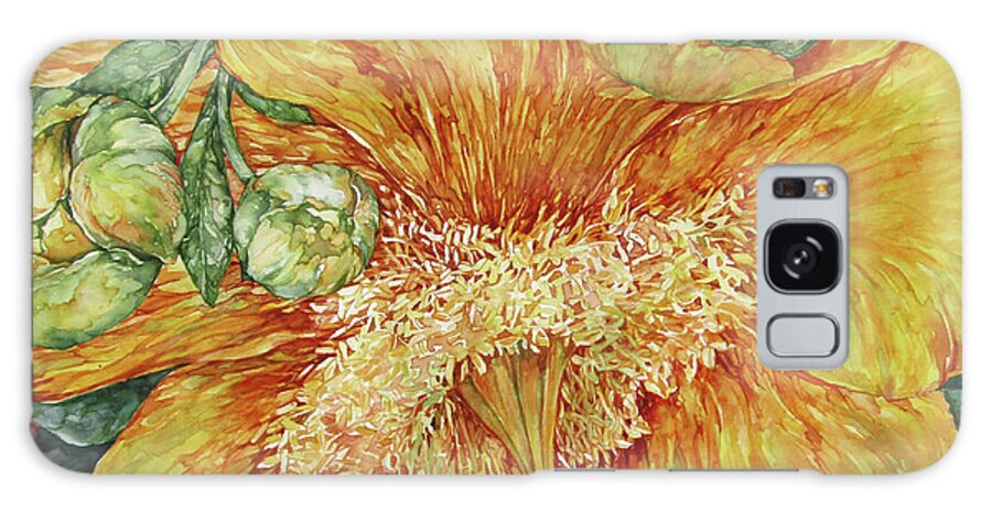 Yellow Flowers Galaxy S8 Case featuring the painting Hypericum Plant by Kim Tran