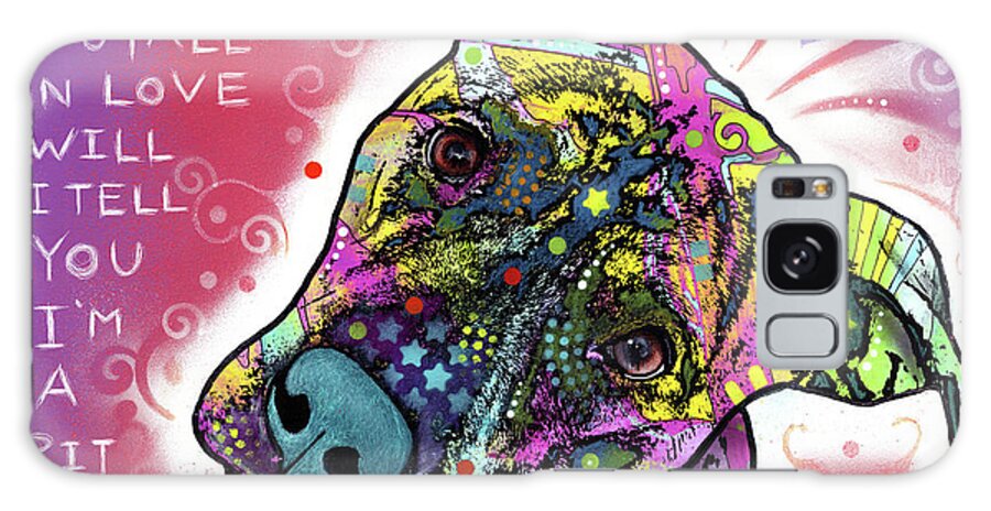 I?m A Pit Bull Galaxy Case featuring the mixed media I?m A Pit Bull by Dean Russo