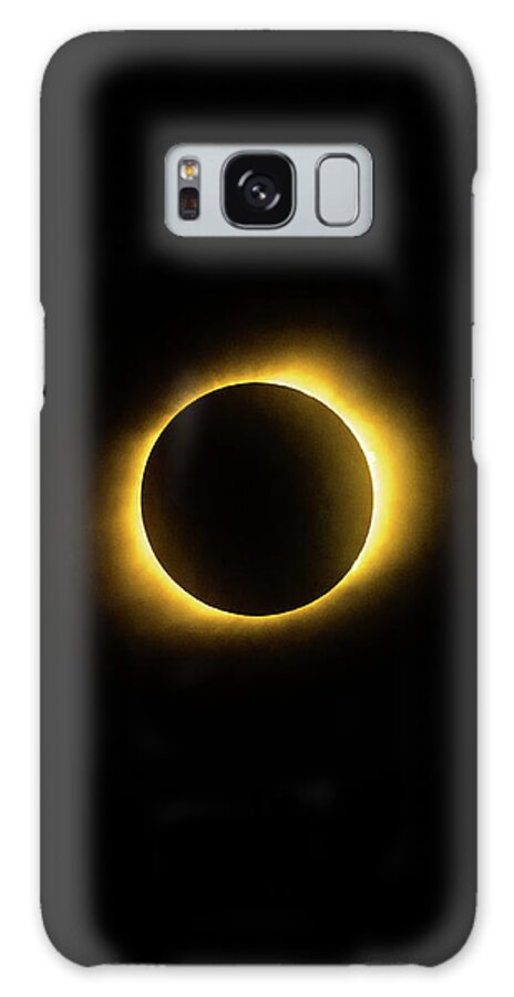 America Galaxy Case featuring the photograph In The Path of Totality - Total Solar Eclipse 8.21.2017 - Orange Fire by Gregory Ballos