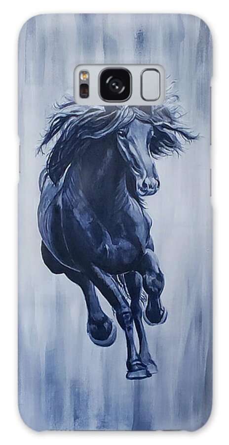 Horse Art Galaxy Case featuring the painting Indigo Wildling by Alexis King-Glandon