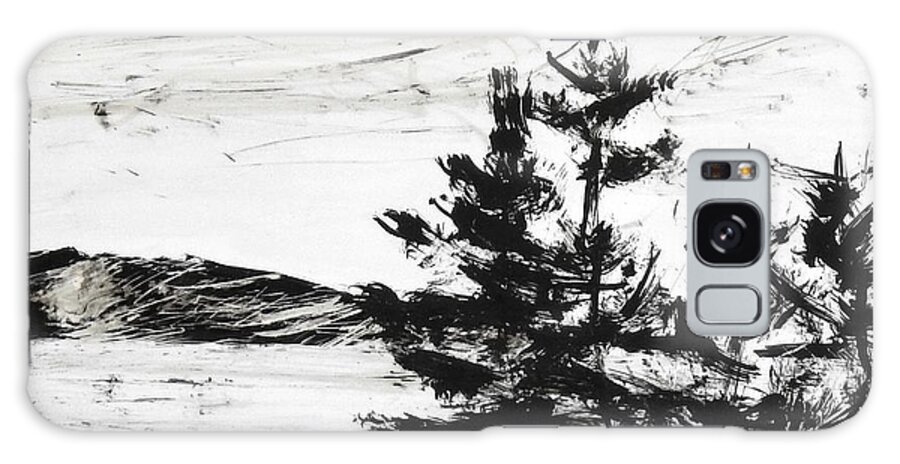 India Ink Galaxy Case featuring the painting Ink Prochade 7 by Petra Burgmann