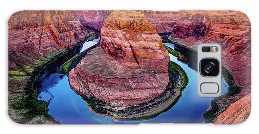 America Galaxy Case featuring the photograph Intense Sunrise at Horseshoe Bend - Page Arizona by Gregory Ballos