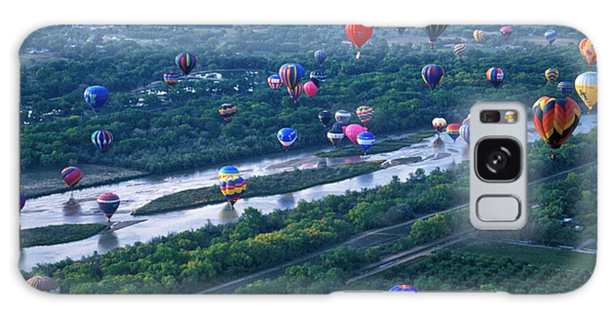 Wind Galaxy Case featuring the photograph International Hot Air Balloon Fiesta by Mark Newman