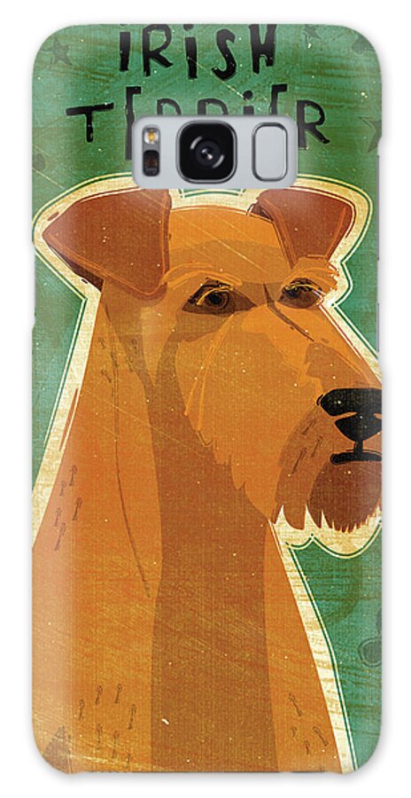 Irish Terrier Galaxy Case featuring the digital art Irish Terrier by John W. Golden