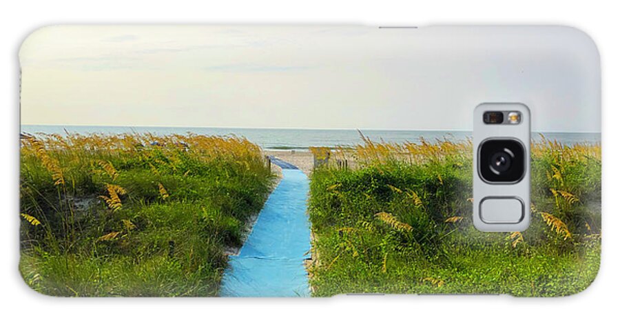 Sand Dunes Galaxy Case featuring the photograph Islander's Beach Path To Sunrise by Dennis Schmidt