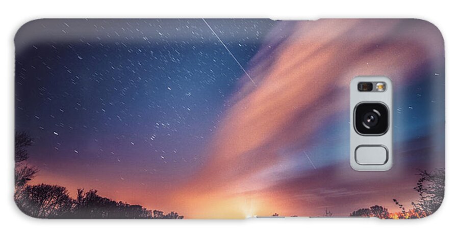 Lake Galaxy Case featuring the photograph ISS over Ely by James Billings