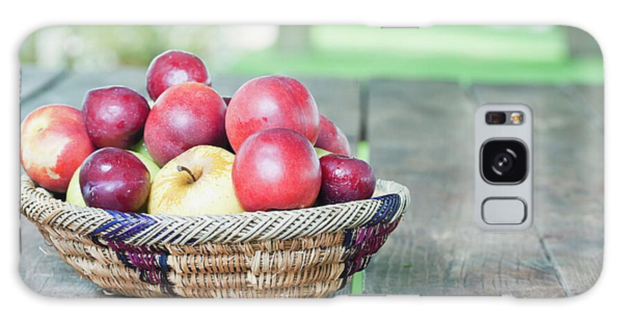 Plum Galaxy Case featuring the photograph Italy, Tuscany, Magliano, Fruit Basket by Westend61