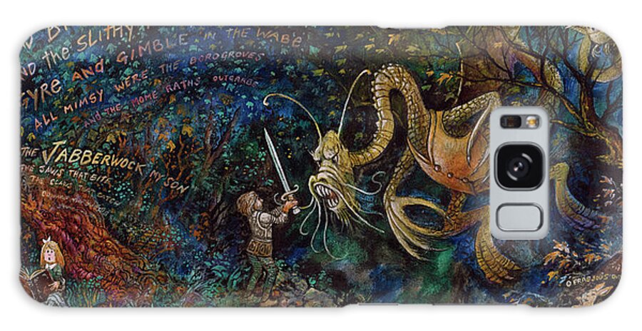 Jabberwocky Galaxy Case featuring the painting Jabberwocky by Bill Bell