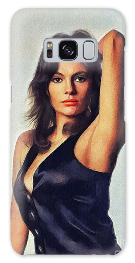 Jacqueline Galaxy Case featuring the painting Jacqueline Bisset, Actress by Esoterica Art Agency