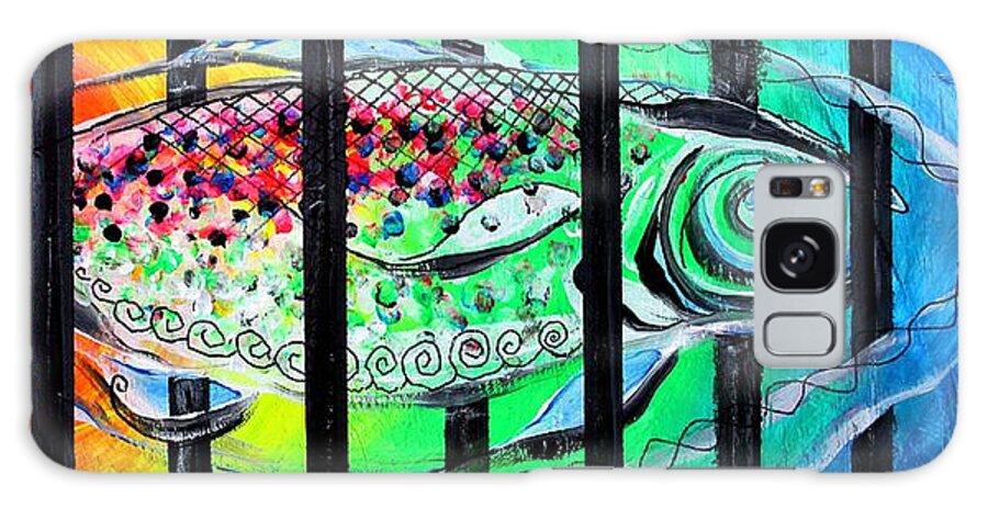 Fish Galaxy Case featuring the painting Jail Fish #135826 by J Vincent Scarpace