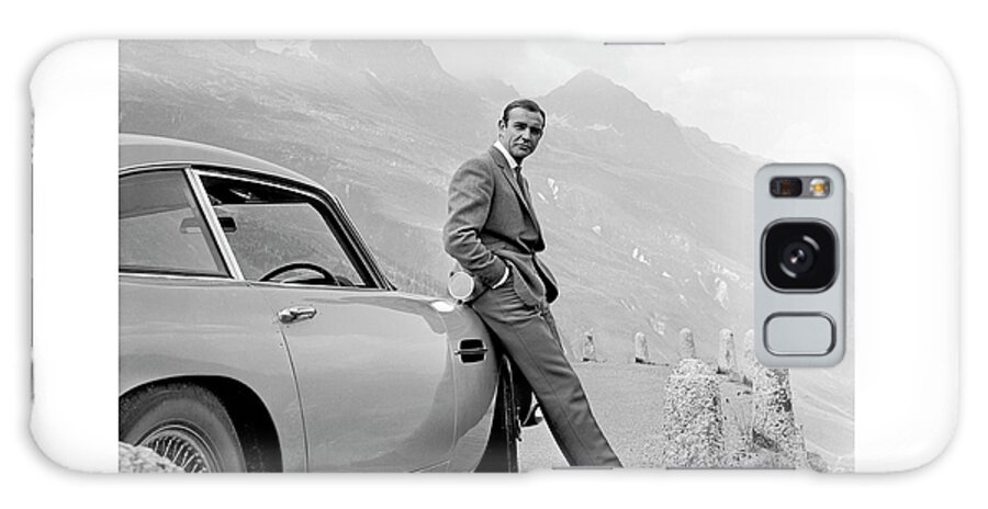 James Bond Galaxy Case featuring the photograph James Bond Coolly Leaning on His Aston Martin by Doc Braham