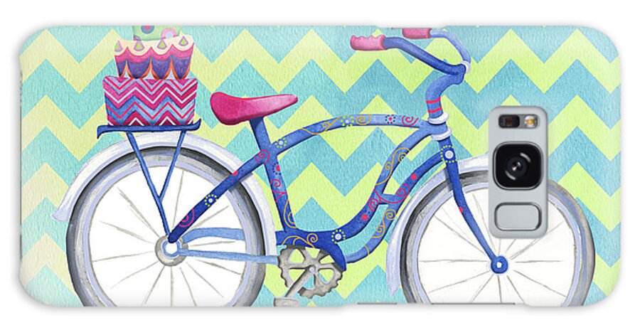 Bicycle Galaxy Case featuring the painting Jane Bike by Green Girl Canvas