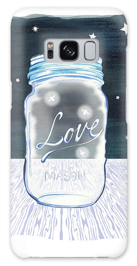 Mason Jar Galaxy Case featuring the painting Jane Mason Jar by Green Girl Canvas