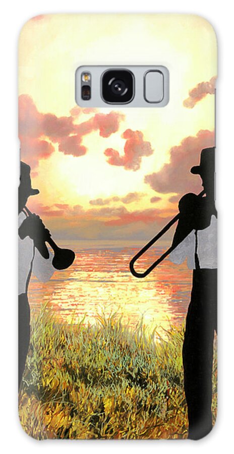 Jazz Galaxy Case featuring the painting Jazz Al Tramonto by Guido Borelli