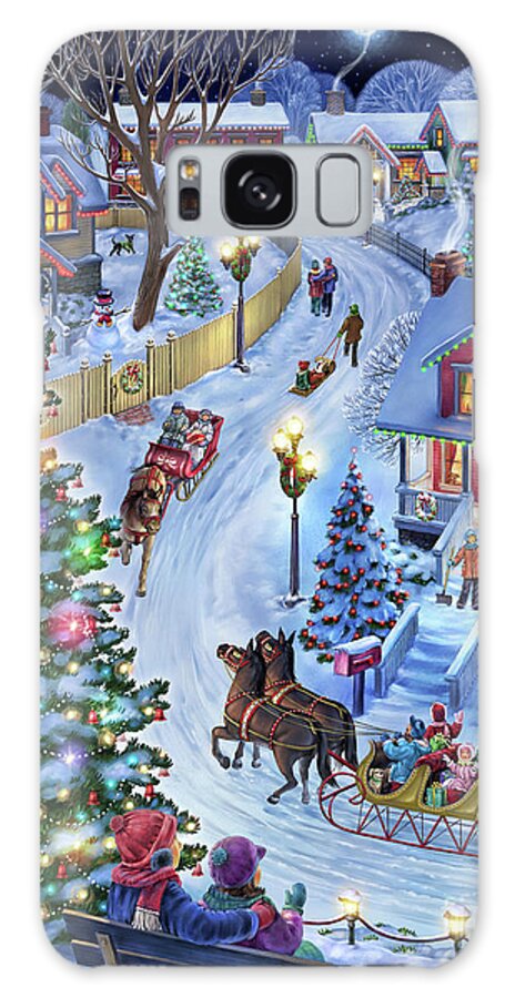 Christmas Galaxy Case featuring the digital art Jingle All the Way by Randy Wollenmann