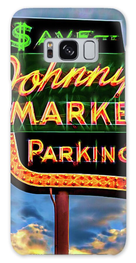 Americana Galaxy Case featuring the photograph Johnny's Market Neon Sign by Robert FERD Frank