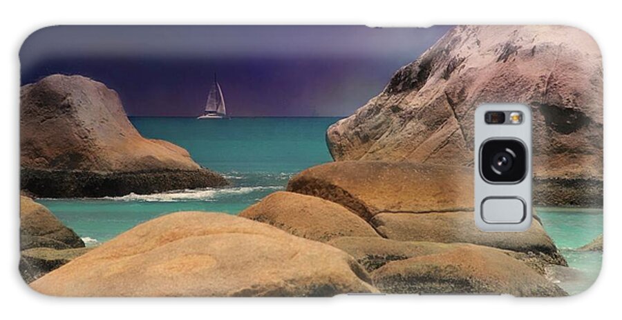 Sailboat Galaxy Case featuring the digital art Journey to Night by Bill King