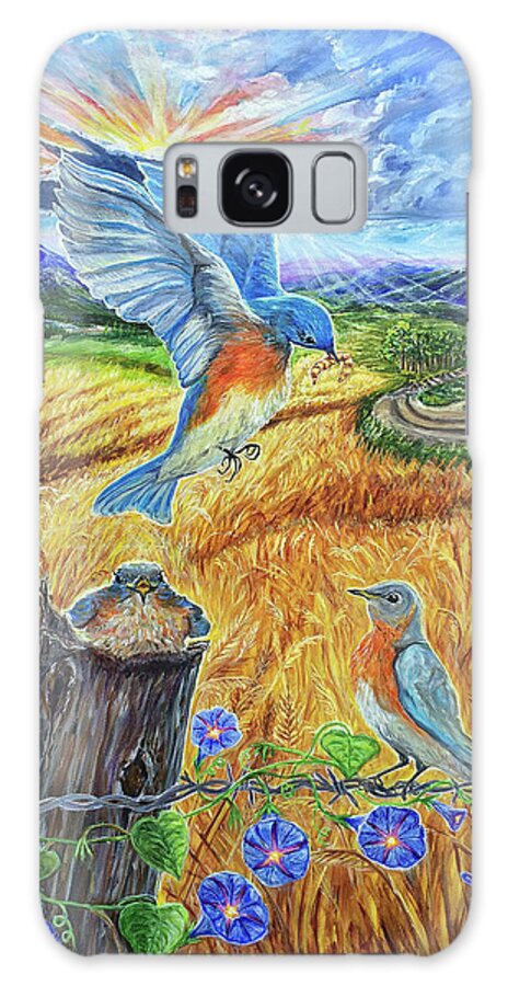 Donna Yates Artist Galaxy Case featuring the painting Joy Comes in the Morning by Donna Yates