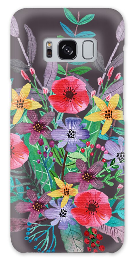 Blossom Galaxy Case featuring the painting Just Flora II by Amanda Jane
