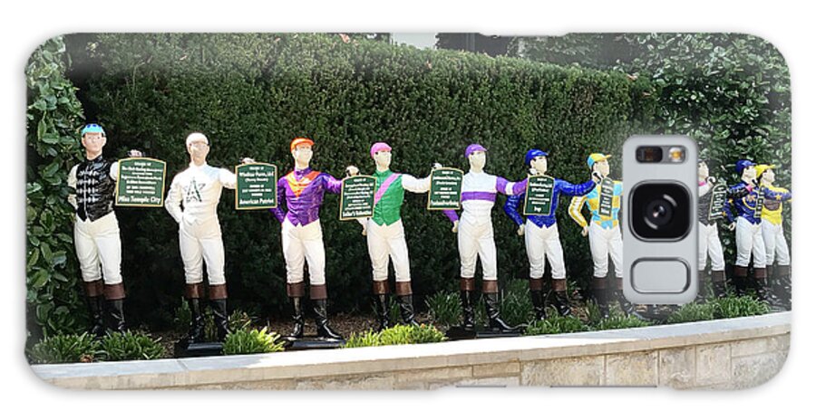 Keeneland Galaxy Case featuring the photograph Keeneland Jockeys by CAC Graphics