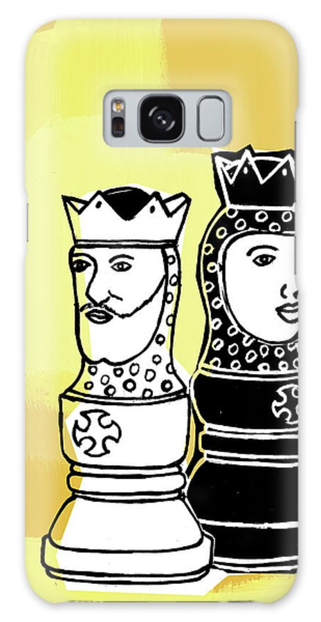 Campy Galaxy Case featuring the drawing King and Queen of Chess by CSA Images