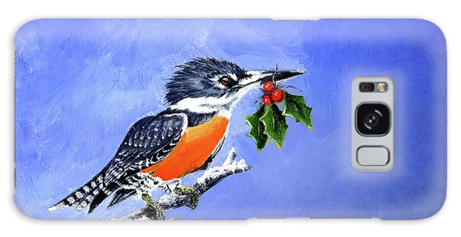 Kingfisher Galaxy Case featuring the painting Kingfisher by Eileen Herb-witte