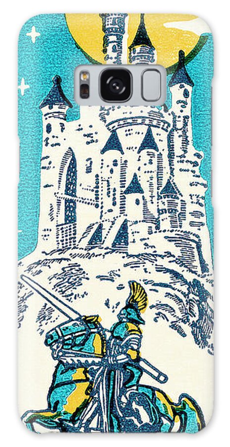 Animal Galaxy Case featuring the drawing Knight going to a castle by CSA Images