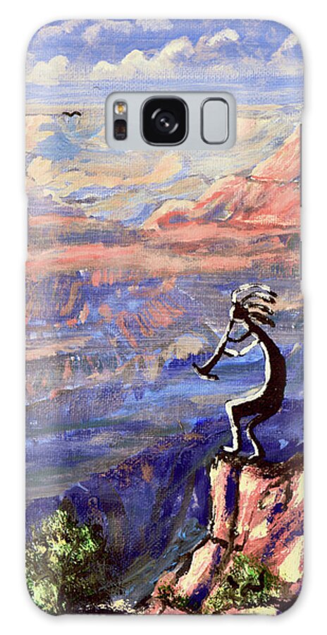 Grand Canyon Galaxy Case featuring the painting Kokopelli at the Grand Canyon by Chance Kafka
