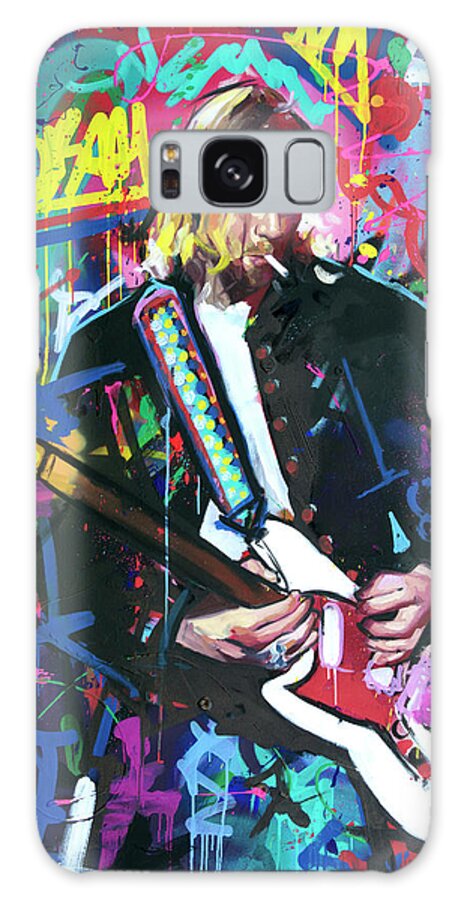 Kurt Galaxy Case featuring the painting Kurt Cobain Live by Richard Day