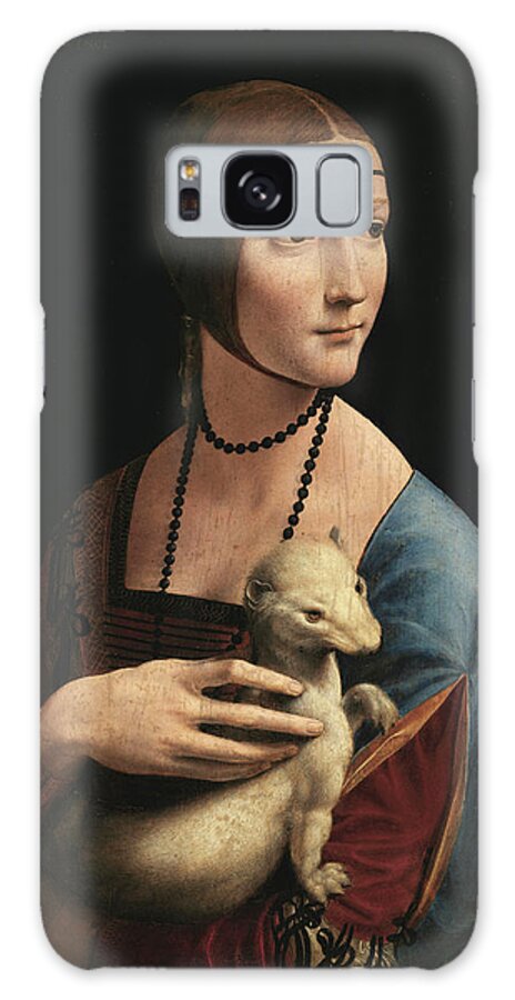Leonardo Da Vinci Lady With An Ermine Galaxy Case featuring the painting Lady with an Ermine, 1489 by Leonardo da Vinci