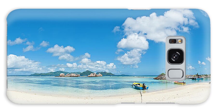 Water's Edge Galaxy Case featuring the photograph Lagoon Beach Harbor Idyllic Tropical by Fotovoyager