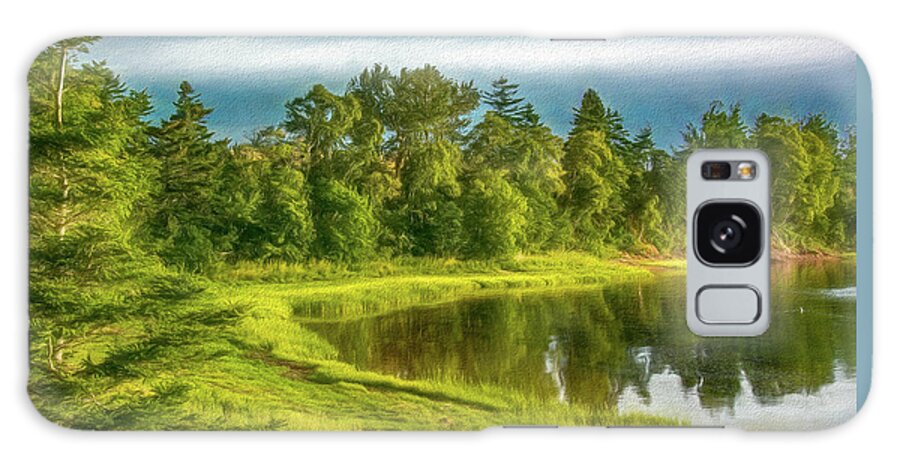 Pei Galaxy Case featuring the photograph Late Summer Morning At The Pond by Marcy Wielfaert