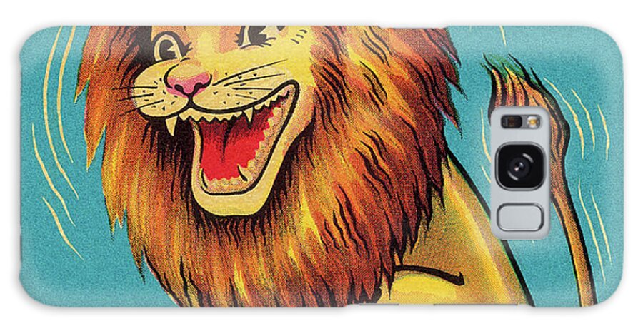 Animal Galaxy Case featuring the drawing Laughing Lion by CSA Images