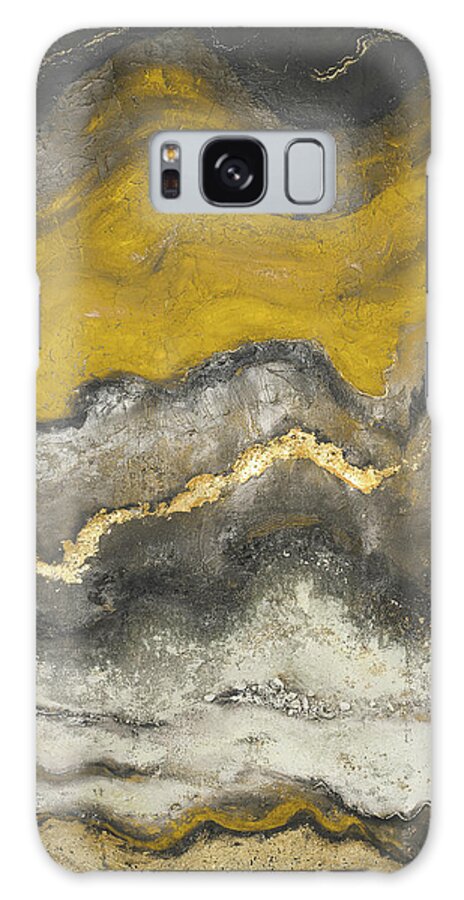 Gold Galaxy Case featuring the painting Lava Flow I by Patricia Pinto