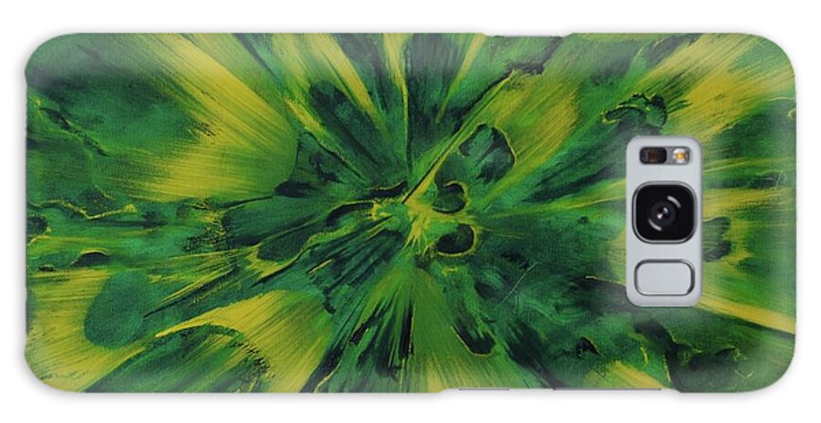 Dynamic Galaxy Case featuring the painting Lemon And Lime Ejecta by Sean Connolly
