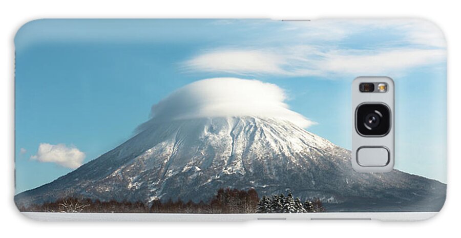 Tranquility Galaxy Case featuring the photograph Lenticular Cloud Over Mt Yotei by Kris Gaethofs