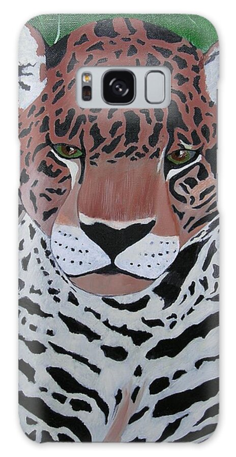 Leopard Galaxy S8 Case featuring the painting Leopard by Jim Lesher