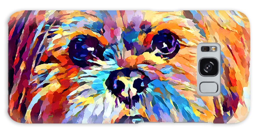 Lhasa Apso Galaxy Case featuring the painting Lhasa Apso 3 by Chris Butler