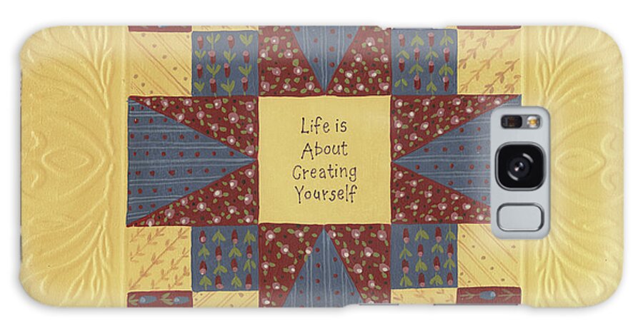 Folk Galaxy Case featuring the painting Life Is About Greating Yourself by Debbie Mcmaster