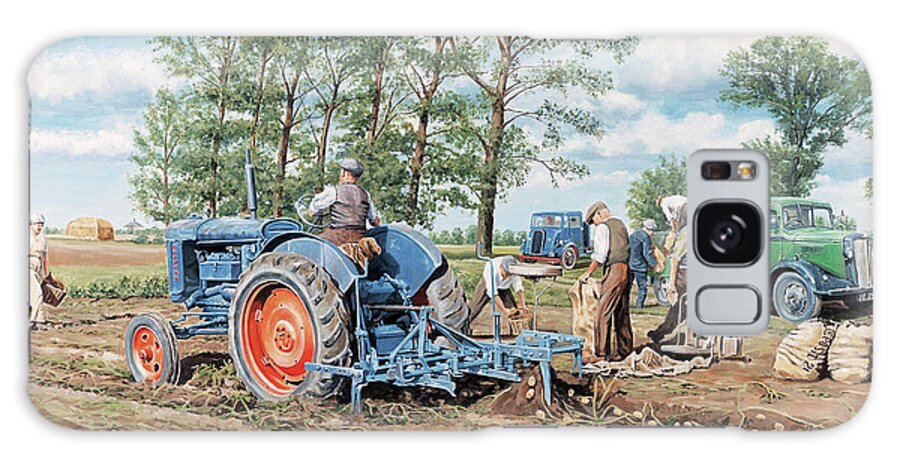 Lifting The Crop Galaxy Case featuring the painting Lifting The Crop by Trevor Mitchell