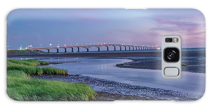 Pei Galaxy S8 Case featuring the photograph Blue Hour Lighting It Up At Confederation Bridge by Marcy Wielfaert