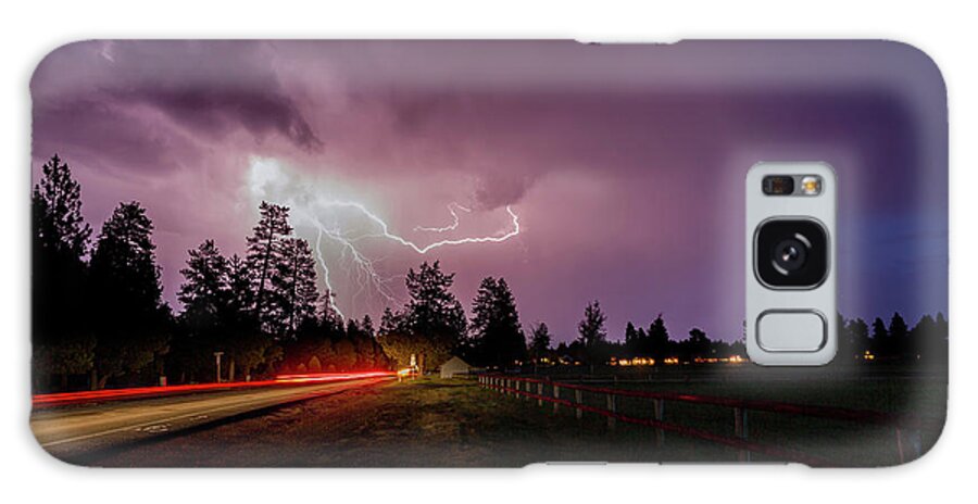 Lightning Galaxy Case featuring the photograph Lightning Road by Cat Connor