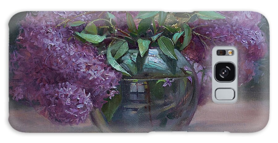 Lilac Galaxy Case featuring the painting Lilac by Svetlana Orinko