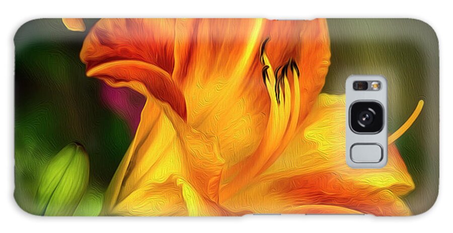 Daylily Galaxy Case featuring the photograph Texas Lily of The Day by Harriet Feagin