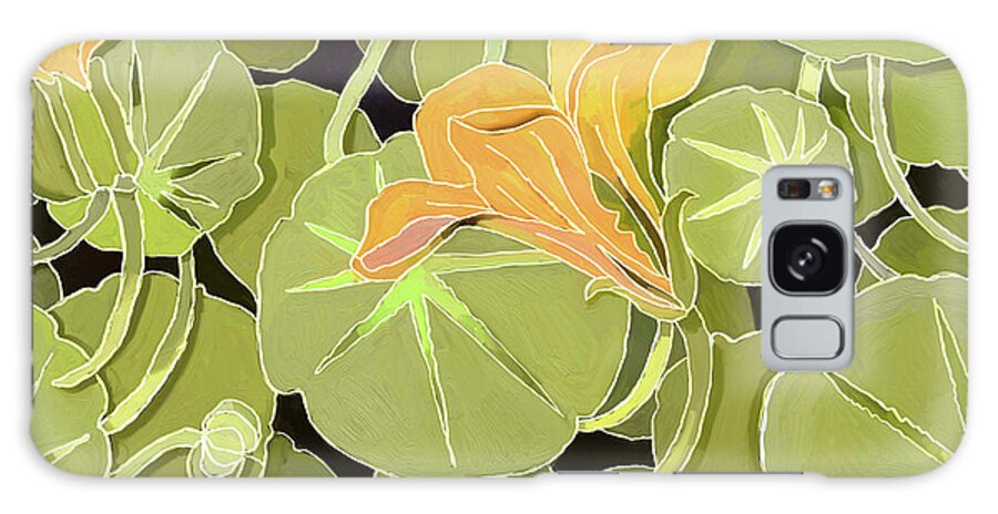 Lily Pads Galaxy Case featuring the digital art Lily Pads by Howie Green