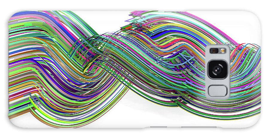Colorful Galaxy Case featuring the digital art Lines and Curves 3 by Scott Norris