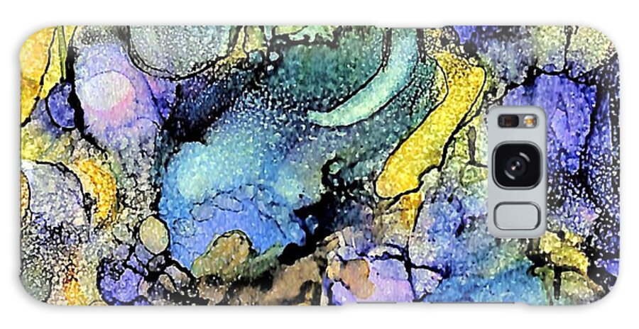 Donoghue Galaxy Case featuring the painting Little Blue by Patty Donoghue