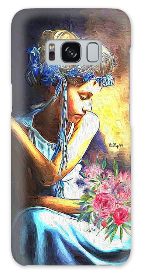 Paint Galaxy Case featuring the painting Little lady 5 by Nenad Vasic